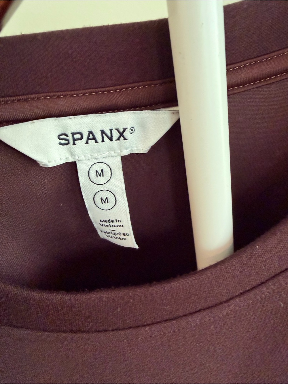 Spanx AirEssentials Relaxed Tee Truffle Brown Boxy UPF 50 Medium - Picture 2 of 4